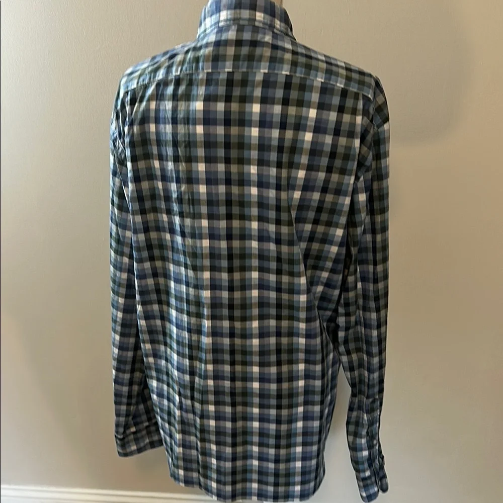J. Crew Blue and Green Casual Button‎ Down Shirt